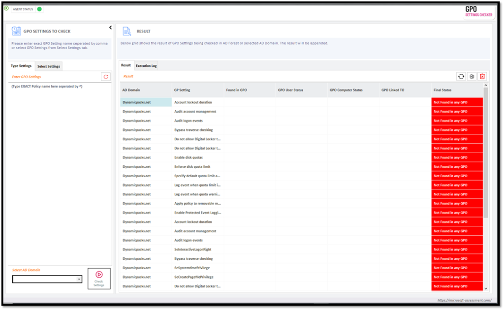 Checking GPO Settings in SmartProfiler