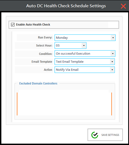 DC Health Checker schedule