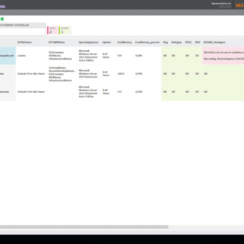 Domain Controllers Health Checker